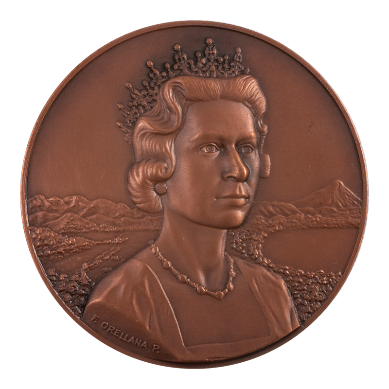 Medalla Cobre - Reina Isabel II